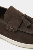 Men's slip-on loafers by FJØRNA with a PU finish, featuring a smart casual design and comfortable shoe style for men.