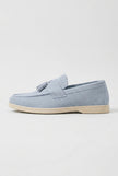 FJØRNA men's slip-on loafers with a PU finish, showcasing a sleek, smart casual shoe design in a neutral color.