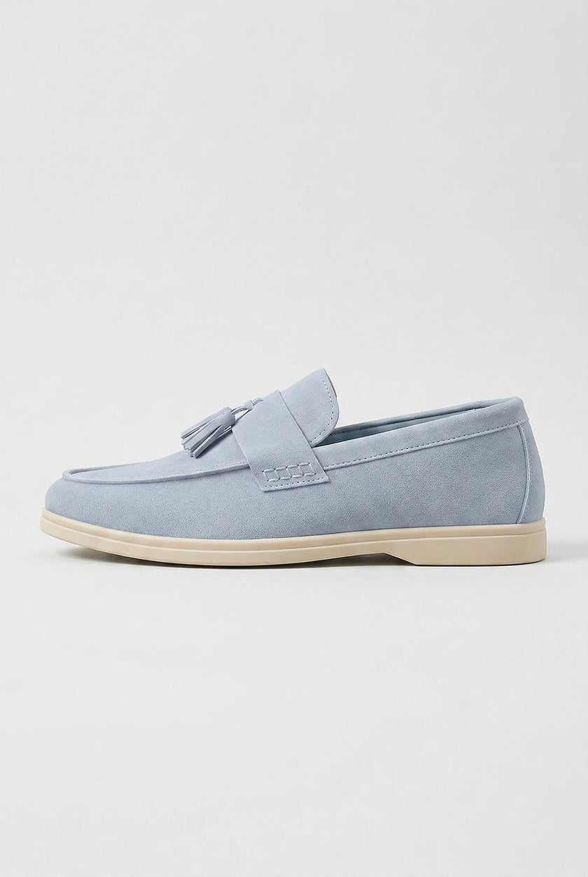 FJØRNA men's slip-on loafers with a PU finish, showcasing a sleek, smart casual shoe design in a neutral color.