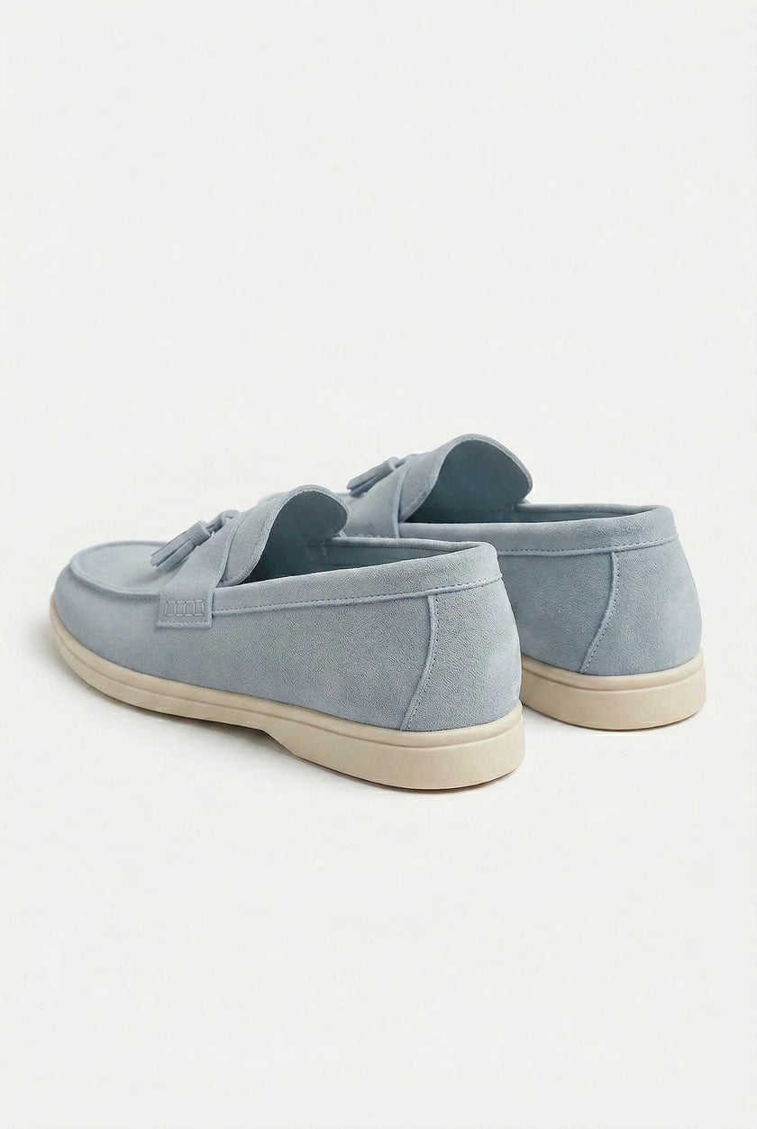 Men's slip-on loafers by FJØRNA with a PU finish, featuring a sleek smart casual design and comfortable shoe style.