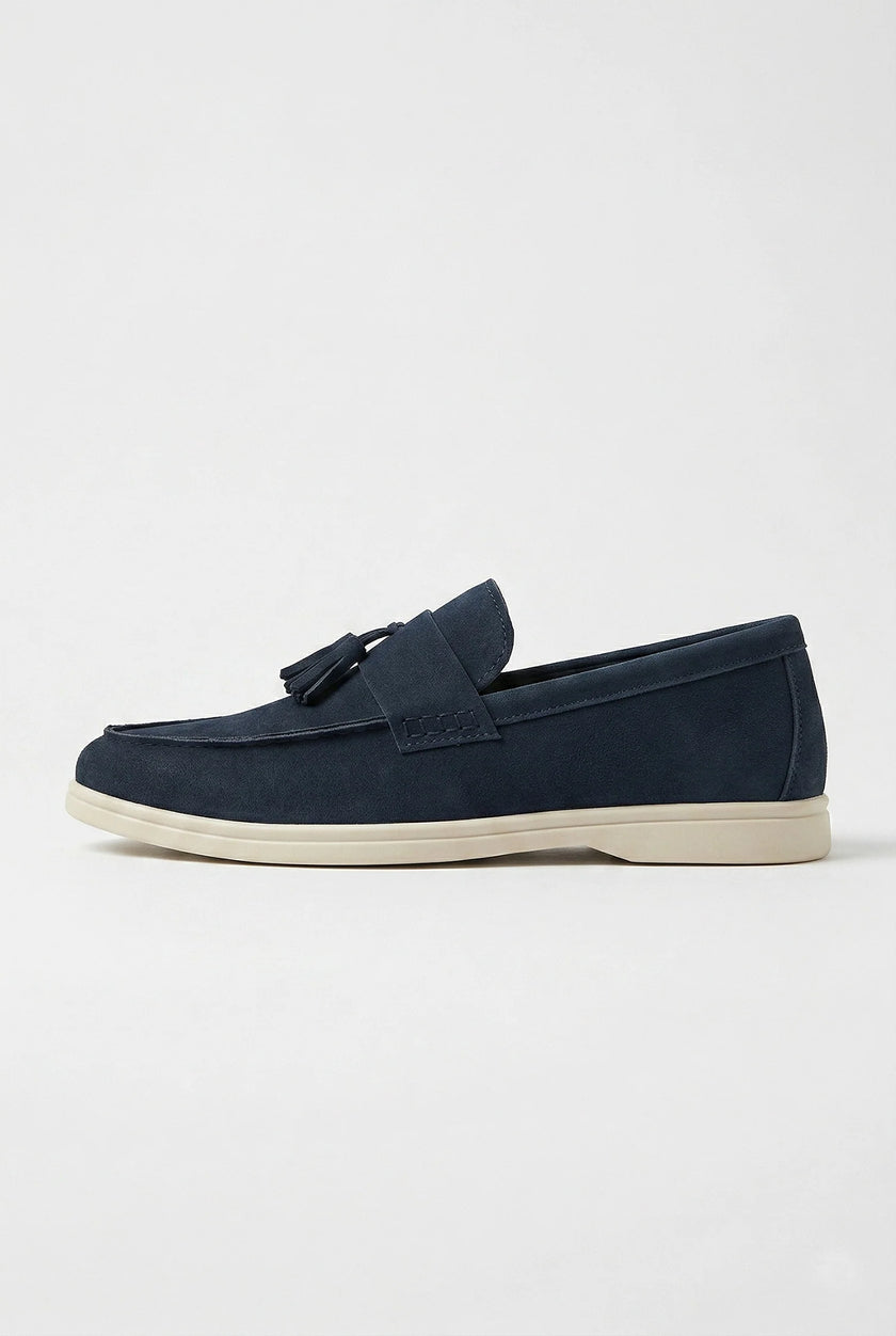 FJØRNA men's slip-on loafers in PU finish, showcasing casual smart shoes with a sleek, comfortable design and classic style.