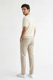 Men's FJØRNA straight chino trousers, smart structured business pants with tailored fit, ideal for professional attire.
