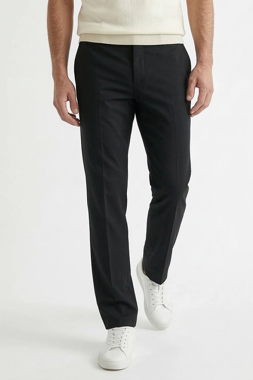 Men’s FJØRNA straight chino trousers featuring a smart, structured design for business or casual wear.
