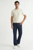 Men's straight chino trousers by FJØRNA, tailored business smart pants with a structured fit, shown in a formal front view.