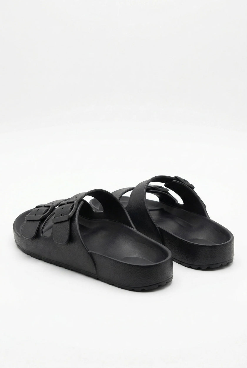 FJØRNA men's adjustable strap cushioned summer sandals with casual design, featuring comfortable soles and stylish straps.