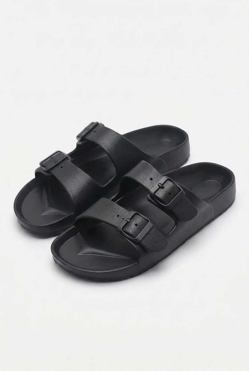 FJØRNA men's adjustable strap casual summer sandals with cushioned soles, ideal for comfortable everyday wear.