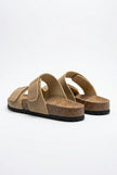 FJØRNA men's two-strap summer sandals with adjustable straps and memory foam midsole for comfortable walking.