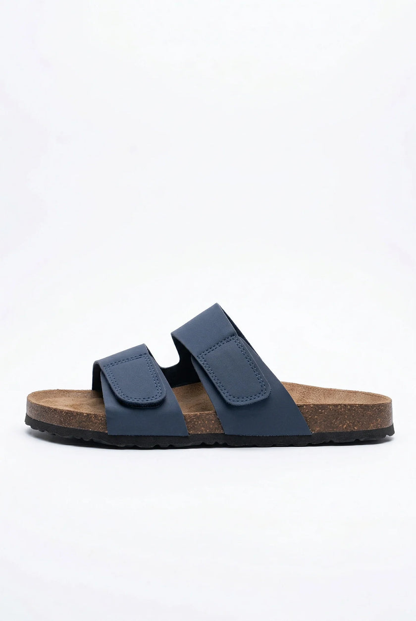 FJØRNA men's two-strap adjustable summer sandals with memory foam midsoles, showcasing comfortable and stylish footwear.