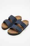 FJØRNA men's two-strap adjustable summer sandals with memory foam midsole and open-toe design.