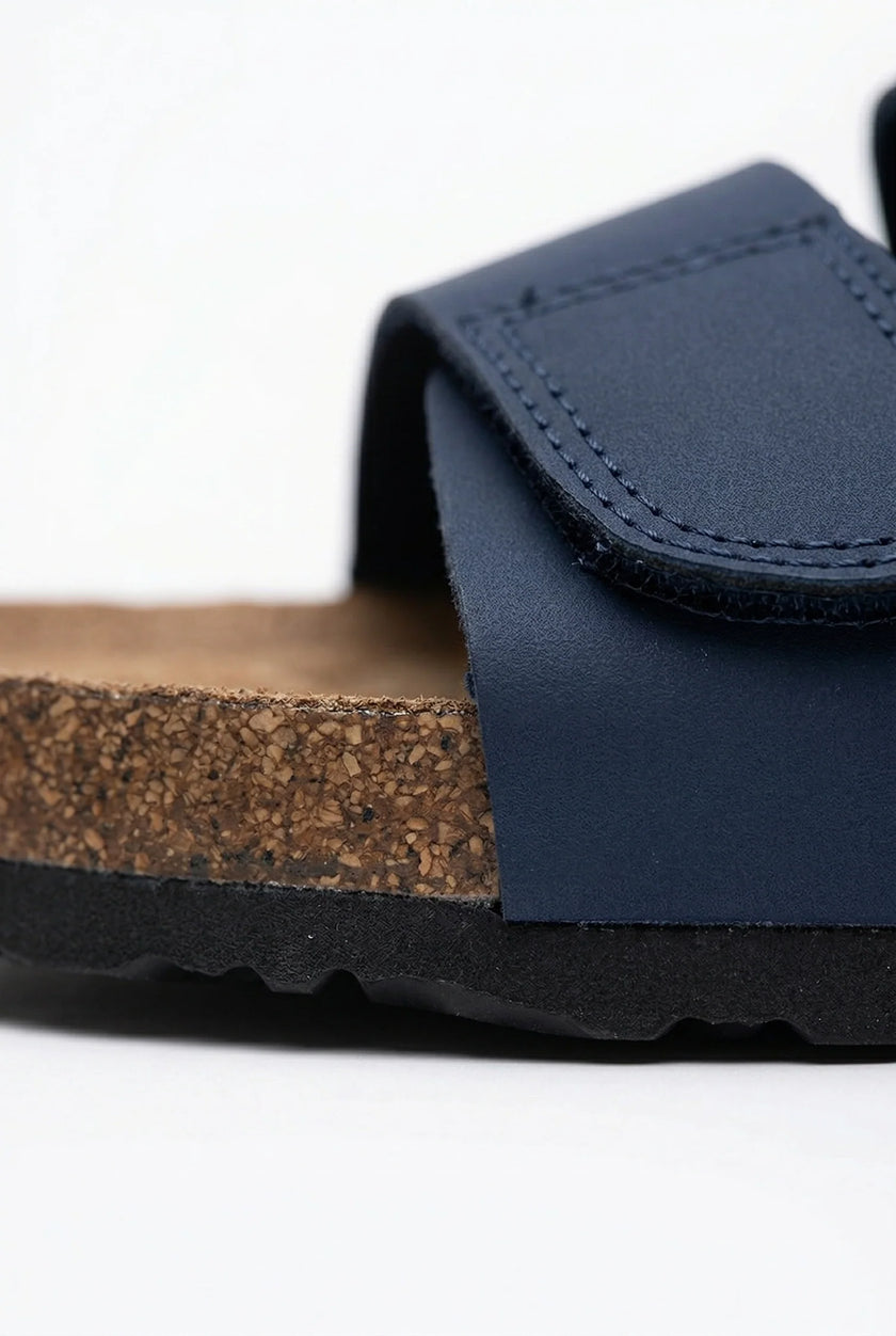 FJØRNA men's two-strap adjustable summer sandals with memory foam midsoles, perfect for comfortable casual wear.