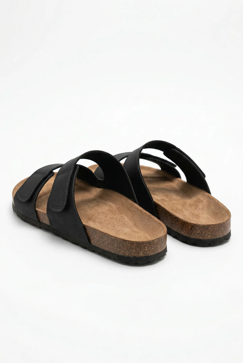 FJØRNA men's two-strap summer sandals with adjustable straps and memory foam midsole, showcasing comfortable footwear for men.