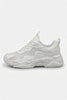 White FJØRNA women's breathable mesh trainers, lightweight casual shoes with a comfortable design for everyday wear.