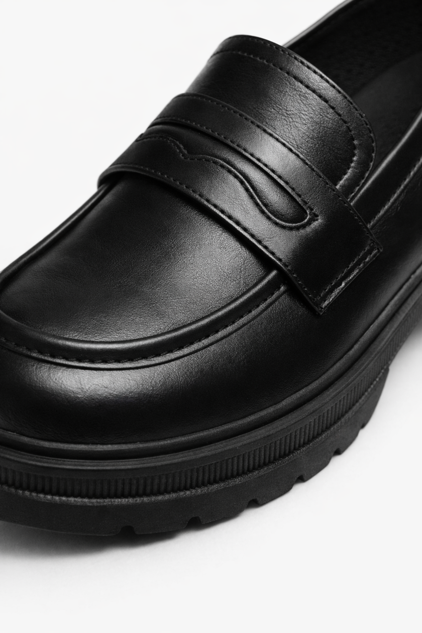 FJØRNA women's chunky loafers with block sole and platform design, perfect for spring, stylish and comfortable shoes for women.