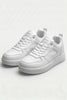White minimalist FJØRNA women's casual trainers with clean design and classic style, perfect for everyday wear.