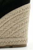 FJØRNA women's ankle-strap wedge espadrille sandals with platform and elegant design, shown in a side view.