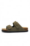 FJØRNA men's adjustable strap casual summer sandals with durable soles, shown in a close-up shot highlighting the sandal's design.