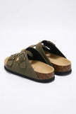 FJØRNA men's adjustable casual slip-on summer sandals with open toes and cushioned soles, ideal for indoor and outdoor wear.