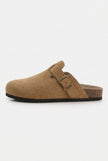 FJØRNA women's suede slip-on clogs, spring casual shoes with comfortable, refined suede design, perfect for everyday wear.