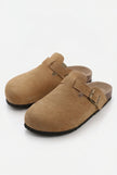 FJØRNA women's slip-on suede clogs for spring, featuring a comfortable, casual design with a refined, soft suede finish.