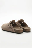 FJØRNA women's slip-on suede clogs, spring casual shoes with comfortable, refined suede design and easy wear.