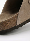 FJØRNA women's slip-on suede clogs for spring, featuring a comfortable casual design with a refined finish and easy wear style.