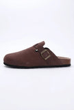 FJØRNA women's slip-on suede clogs for spring, casual comfortable shoes with a stylish, refined design.