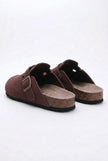 FJØRNA women's suede slip-on clogs, spring casual shoes featuring comfortable, refined suede design, ideal for everyday wear.