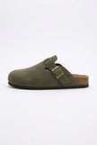 FJØRNA women's slip-on suede clogs for spring, featuring a comfortable casual design and refined suede material.