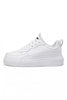 White breathable FJØRNA women's lightweight casual sneakers with a comfortable design, perfect for everyday wear.
