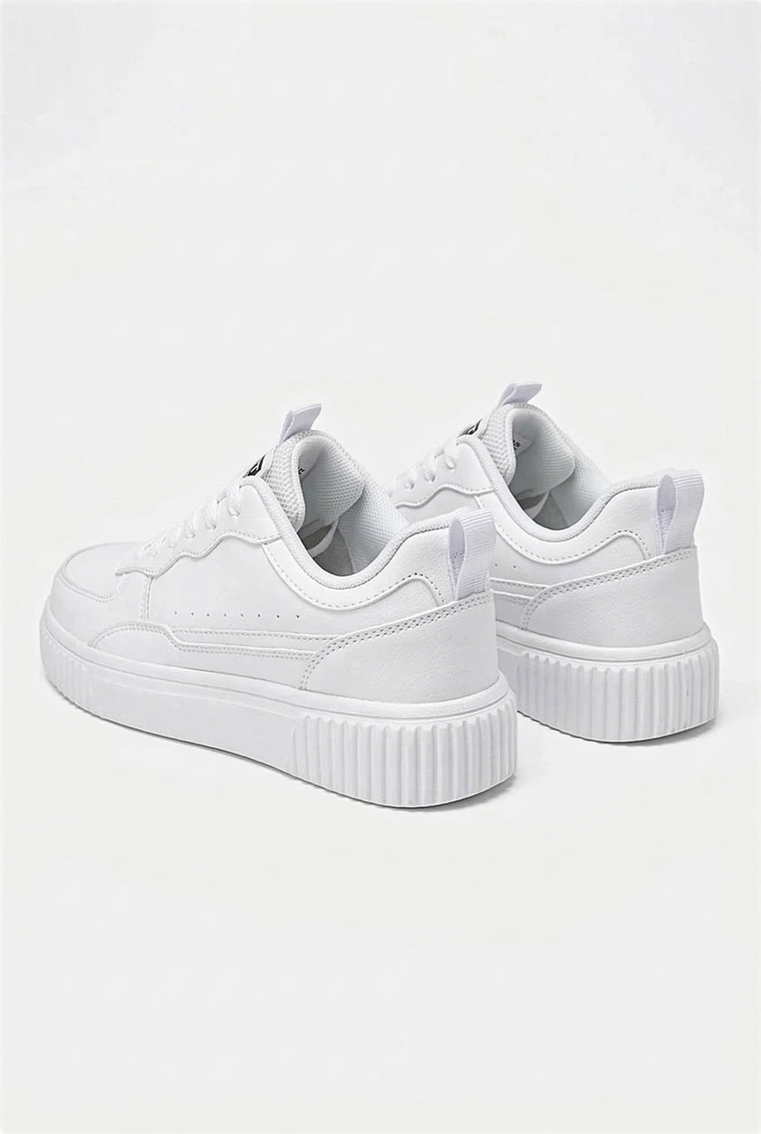 White FJØRNA women's breathable lightweight casual trainers with comfortable design and stylish sneaker appearance.
