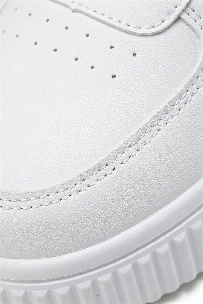 White breathable FJØRNA women's casual trainers with lightweight design, ideal for everyday comfort and casual wear.