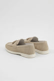 Men's slip-on loafers by FJØRNA with a PU finish, featuring a sleek smart casual design for comfortable everyday wear.