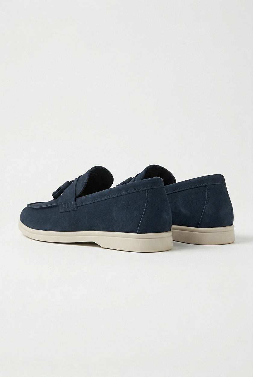 Men's slip-on loafers by FJØRNA with a PU finish, smart casual shoes for men, featuring a sleek design and comfortable fit.