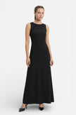 Flowing sleeveless summer maxi dress for women by FJØRNA, featuring a casual, effortless coastal style.