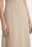 Flowing sleeveless summer maxi dress for women by FJØRNA, featuring a casual, effortless coastal style.