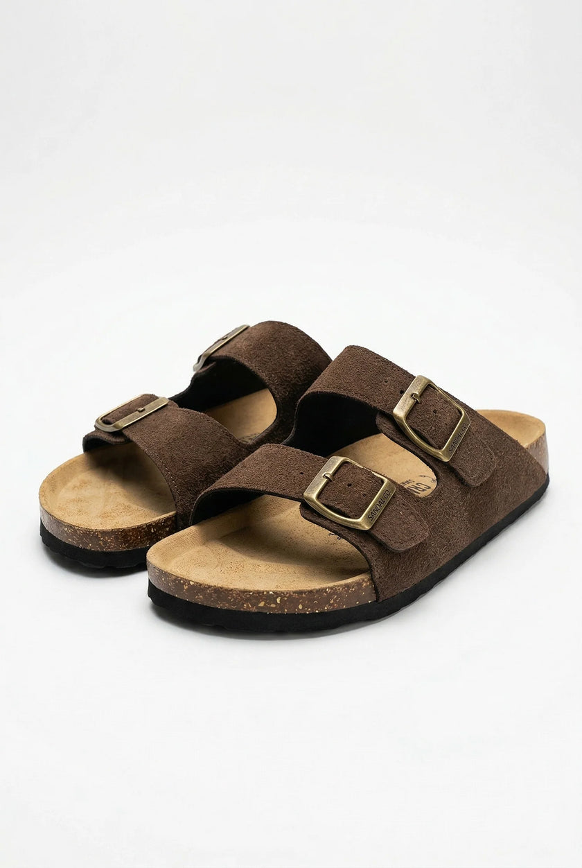 FJØRNA men's adjustable strap casual summer sandals with durable straps and cushioned soles, perfect for comfortable warm-weather wear.