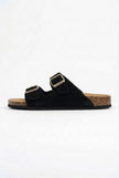 Men's FJØRNA casual slip-on summer sandals with adjustable straps, designed for comfortable indoor and outdoor wear.