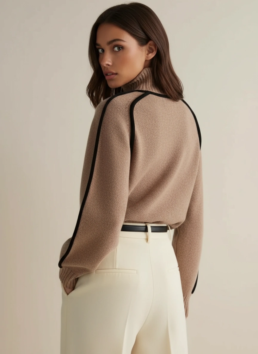 Elegant Knit Turtleneck Sweater - 7