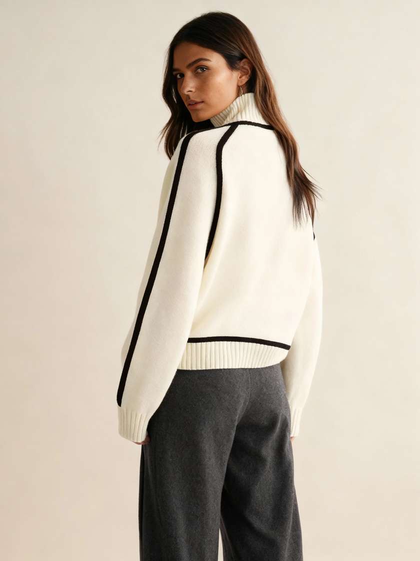 Elegant Knit Turtleneck Sweater - 12
