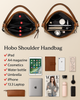 Amelia - Spacious Vegan Leather Hobo Shoulder Bag with Pouch
