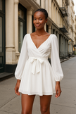 Isla | Elegant Ruffled Dress with Built-In Shorts