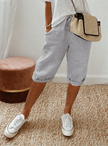 FJØRNA women's lightweight summer Capri pants with relaxed fit, drawstring waist, and breathable fabric for comfortable wear.
