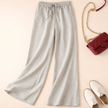 FJØRNA women's lightweight summer trousers with relaxed fit, drawstring waist, and side pockets, ideal for casual wear