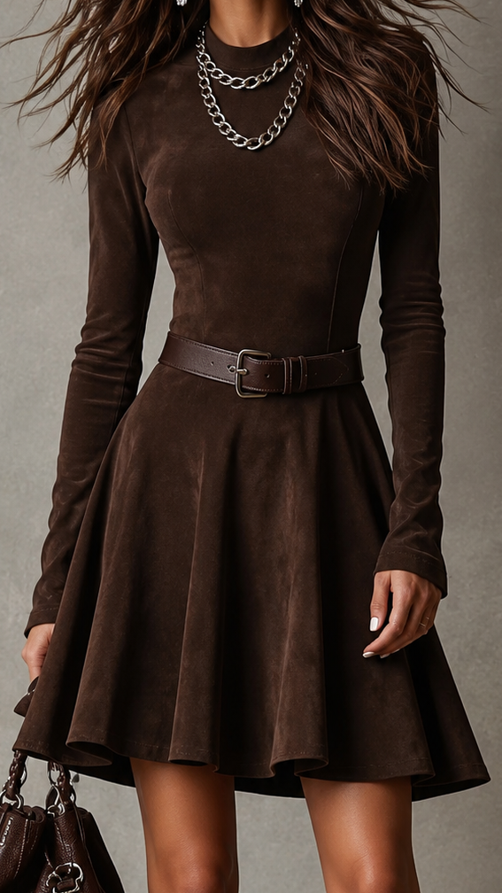 White FJØRNA slim fit long sleeve midi dress, elegant design, form-fitting silhouette, perfect for stylish occasions.