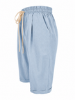 FJØRNA women's lightweight summer Capri pants with relaxed fit, drawstring waist, and breathable fabric for comfortable wear.