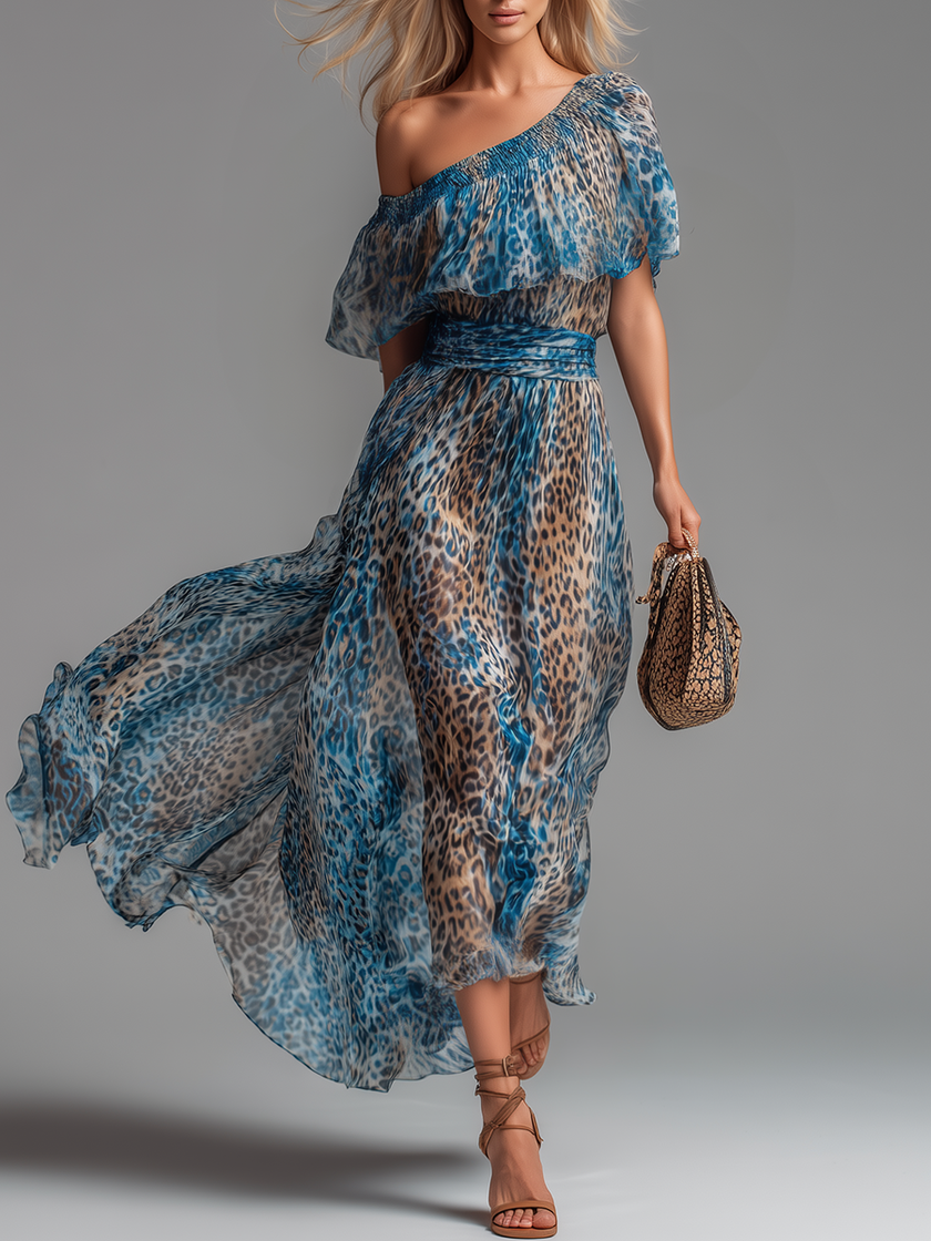 Chiffon Off-Shoulder Maxi Dress | Evening Dress