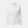 FJØRNA men's classic white Oxford shirt, stylish long-sleeve top with a button-down collar, versatile for casual or professional wear.