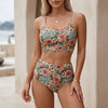 FJØRNA women's floral summer beach cover-up dress, bodycon style, lightweight and stylish for seaside wear.