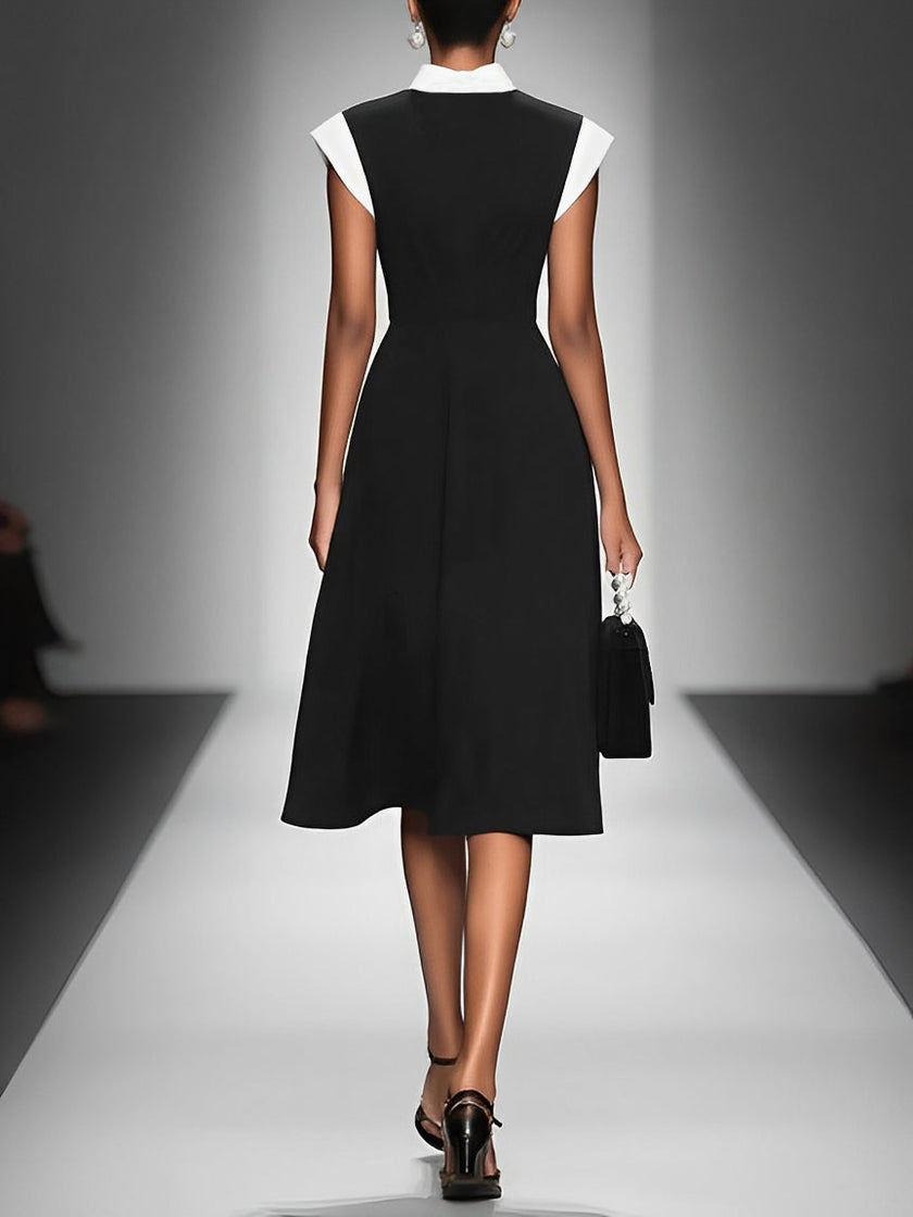 Colorblock Midi Dress For Women