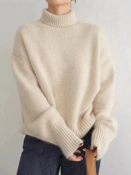 Synnøve | Cozy High Neck Knit Sweater